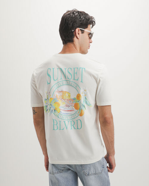 Playera Blanca Estampada