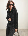 Chamarra Café Biker,NEGRO