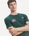 Playera Blanca Con Gr&aacute;fico,VERDE OBSCURO