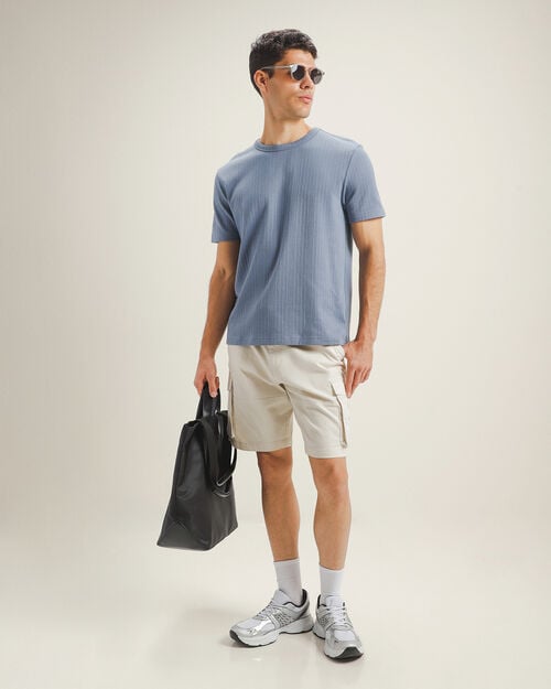 Playera Azul Manga Corta