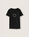 Playera Manga Corta Estrellas,NEGRO