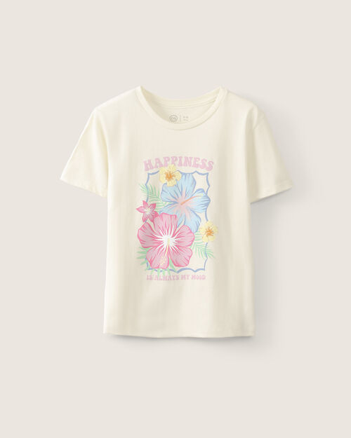 Playera Beige Estampada