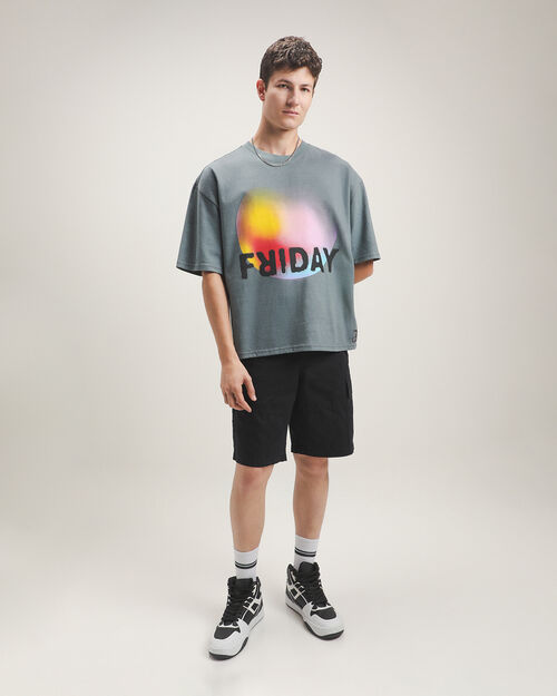 Playera Gris Estampada