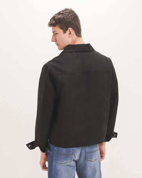 Sobrecamisa Negra Gamuza