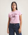 Playera Blanca Estampada,ROSA PASTEL