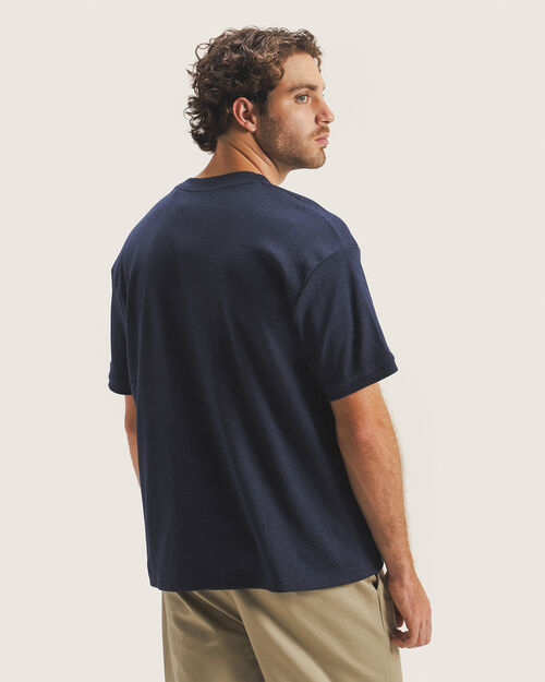 Playera Azul Manga Larga