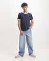 Jeans Baggy Negro,AZUL CIELO