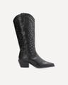 Bota Vaquera Aplicaciones,NEGRO