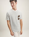 Playera Blanca Textura,BLANCO HUESO