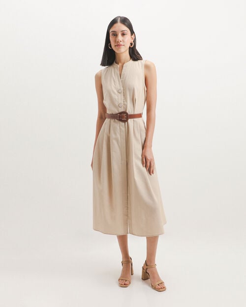 Vestido Midi Cintur&oacute;n