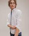 Camisa Relaxed Azul,BLANCO HUESO