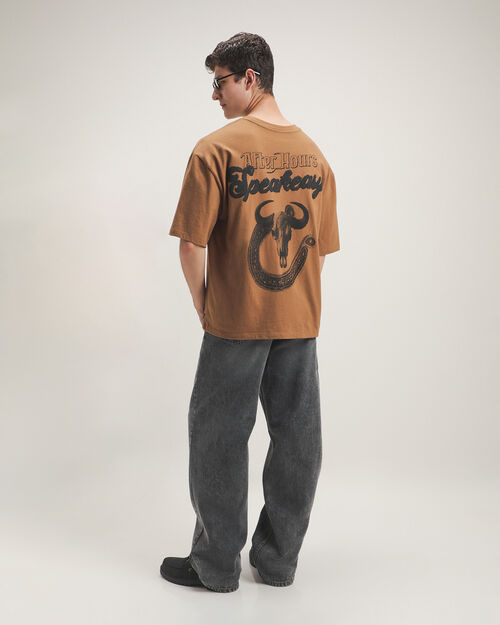 Playera Caf&eacute; Manga Corta