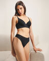 Tanga Negra Microfibra,NEGRO