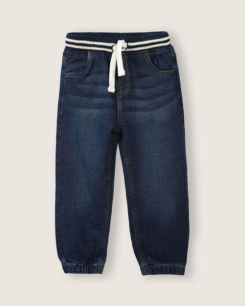 Jogger Pretina De Rib Azul