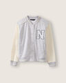 Chamarra Bomber Bordado,GRIS