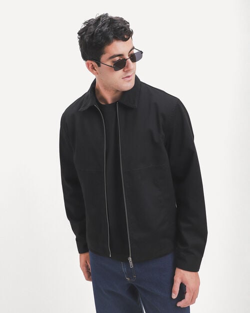 Chamarra Negra Zipper