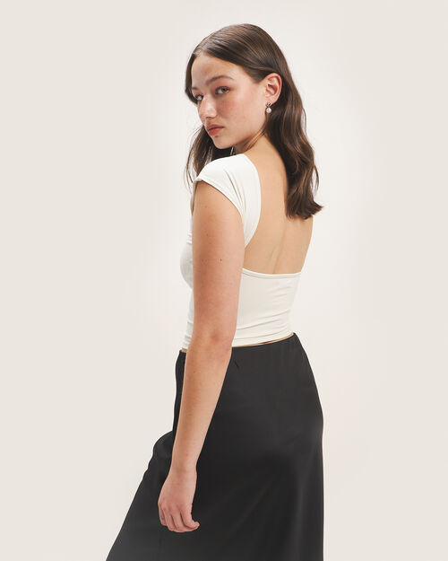 Crop Top Manga Corta