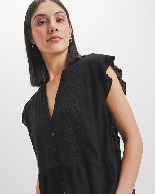 Blusa Negra Sin Mangas