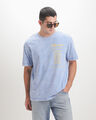 Playera Blanca Relaxed,AZUL PASTEL