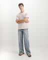 Jeans Straight Loose,AZUL CIELO