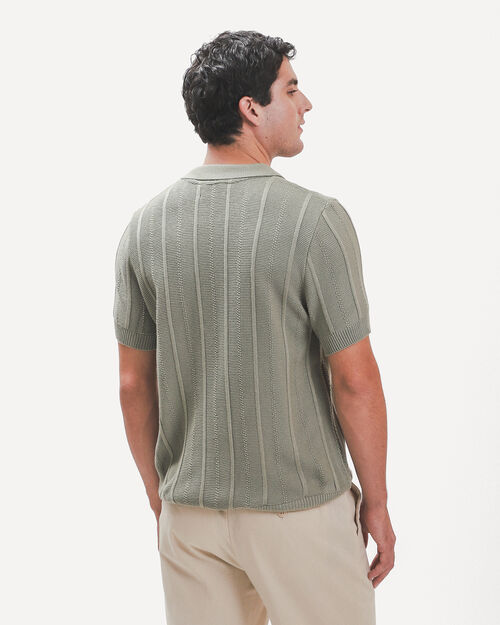 Polo Textura Zipper