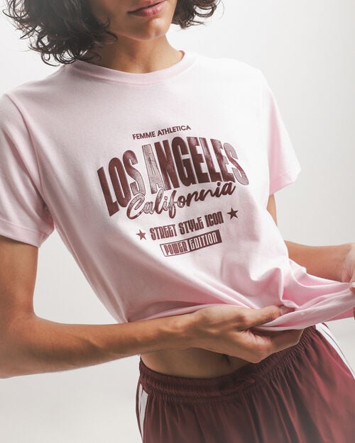 Playera Texto Los Angeles