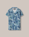 Camisa Manga Corta Tie Dye,AZUL CIELO
