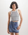 Tank Top Cropped Rojo,BLANCO P1