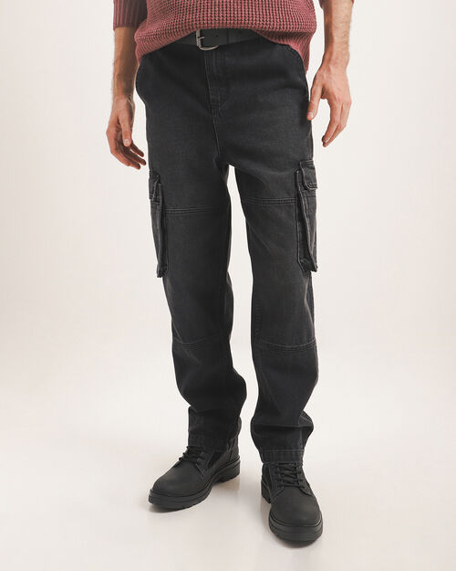 Jeans Negro Cargo