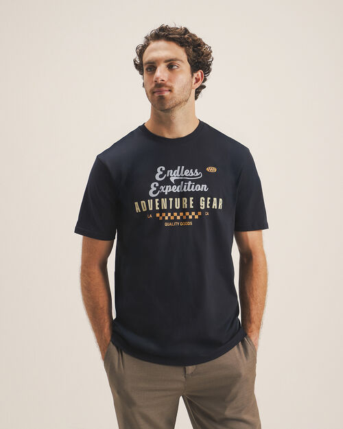 Playera Azul Con Dise&ntilde;o