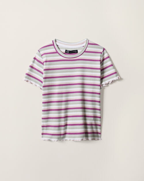 Playera Blanca Con Rayas