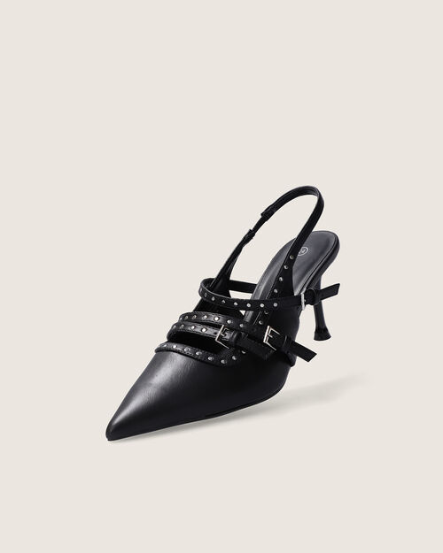 Tacón Negro Hebillas