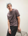 Playera Fit Relaxed Amarillo,BERENJENA