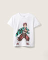Playera Gris Demon Slayer,BLANCO