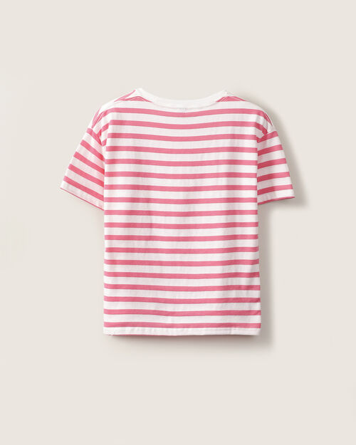 Playera Fit Boxy Rayas