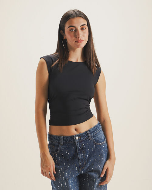 Top Negro Sin Mangas