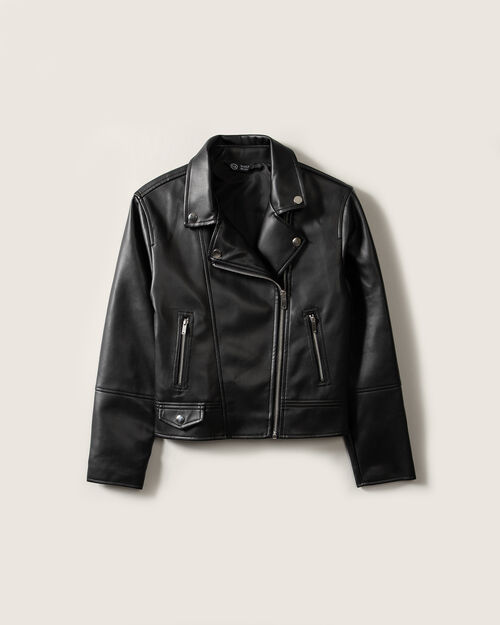 Chamarra Biker Efecto Piel
