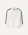Sudadera Negra Zipper,BLANCO