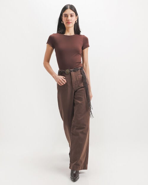 Jeans Caf&eacute; Fit Wide Leg
