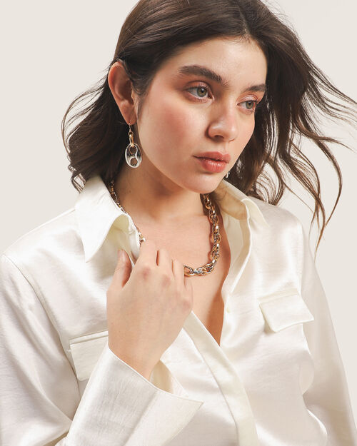 Set Collar Y Aretes Cadena