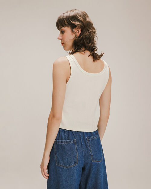 Top Peplum Blanco