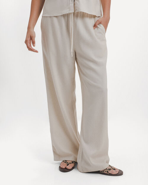 Pantal&oacute;n Beige Lino