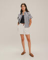 Camisa Fit Boxy Rayas,AZUL MARINO
