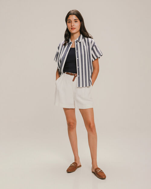 Camisa Fit Boxy Rayas