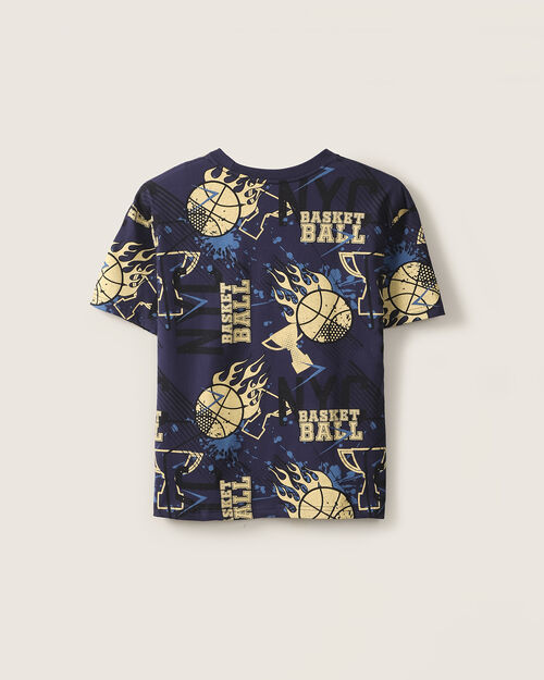 Playera Azul Con Dise&ntilde;o