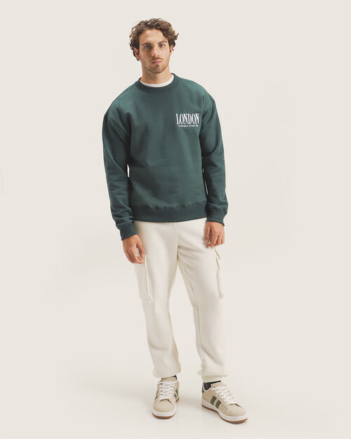 Sudadera Verde Cerrada