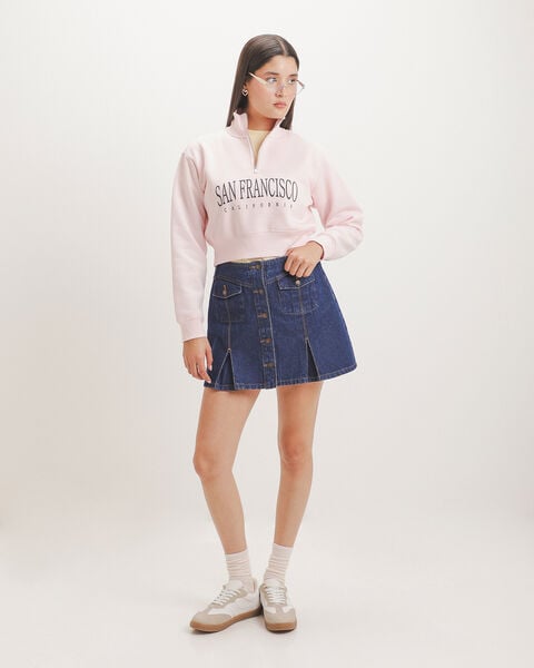 Sudadera Rosa Cerrada
