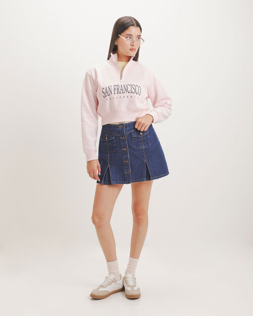 Sudadera Rosa Cerrada