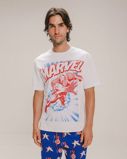 Playera De Pijama Capitán América