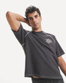 Playera Oversize Gr&aacute;fico,GRIS OBSCURO